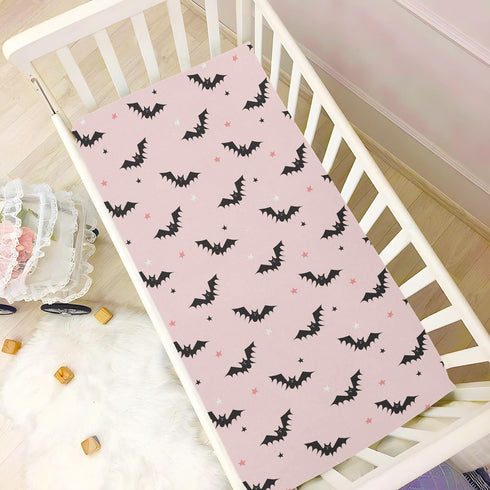 Bats Baby Fitted Crib Sheet Soft Breathable Crib Sheet for Standard Crib Mattress Cozy Toddler Play Playard Sheets 39 x 27 x 5 Inch...