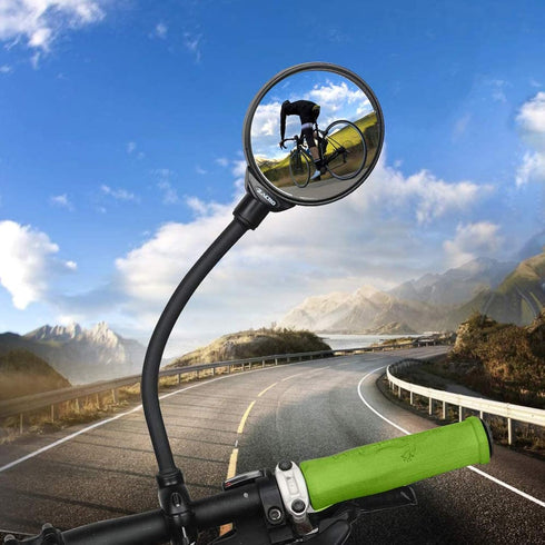 AtfArt Bike Mirror Handlebar Mount HD Bike Rear View Mirror Bicycle Mirrors for Handlebars Adjustable Rotatable Bike Mirrors Ride Safely (A-2 Pcs ...