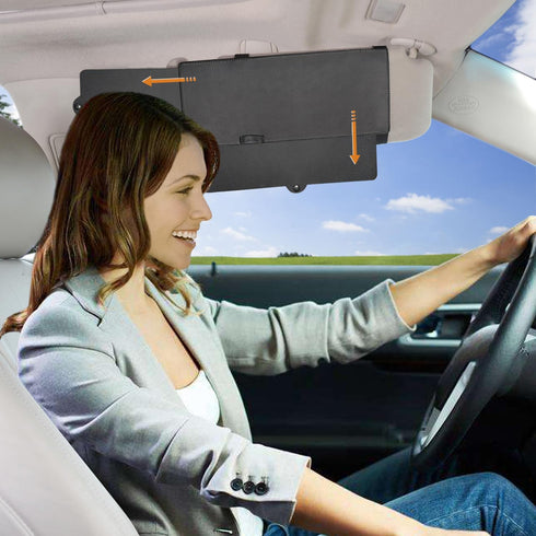 Car Visor Anti-Glare Sunshade Extender for Front Seat Driver or Passenger - 1 Piece...