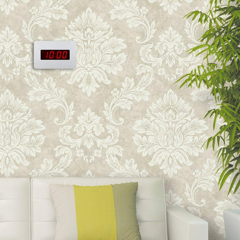 Digital Wall Clock Battery Operated with LED Display, Wall Clock with Backlight, Table-top, Alarm, Brightness Adjustable,12/24Hr...