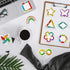 48 Pcs Breath Calm Anxiety Sensory Stickers Reusable Textured Tactile Rough Calming Stickers Adhesive Sensory Strips for School Office Classroom D...