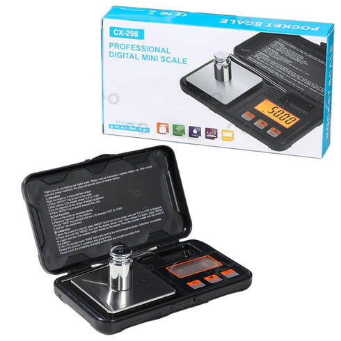 Professional Digital Pocket Scale, 500g x 0.01g, 6 Units Conversion Mini Scale with LCD Display, Tare Function for Food, Jewelry, Medicine (Batter...