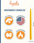 Hyoola Thin Beeswax Taper Candles - 25 Pack - Handmade, All Natural, 100% Pure Scented Bee Wax Candle - Tall, Decorative, Golden Yellow - 6” Tall ...