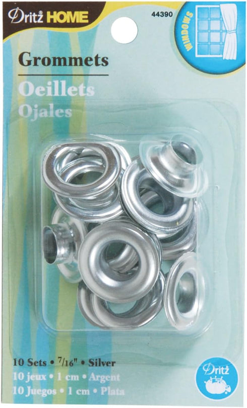 Dritz Home 44390 Grommets, 7/16-Inch, Zinc-Plated Brass (10-Sets)...