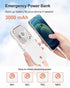 F-color Portable Hand Held Fan - Personal Fan with Phone Holder Power Bank USB Rechargeable Handheld Mini Fan 3 Speed Adjustable Small Pocket Fan ...