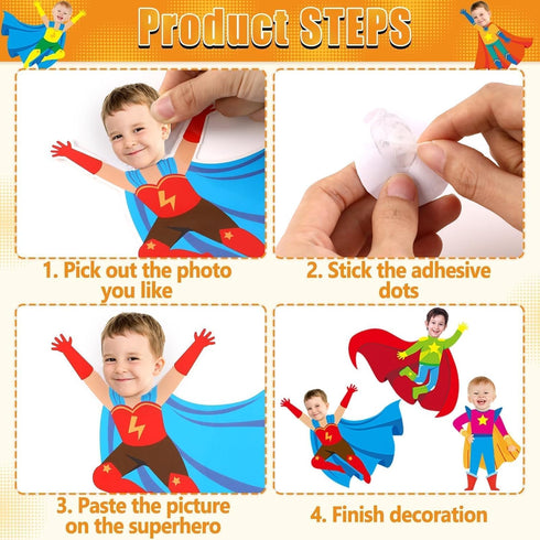 Super Themed Hero Bulletin Board Decoration Set DIY Photo Crafts Hero Themed Bulletin Board Borders Super Themed Hero Paper Cutouts Super Themed H...
