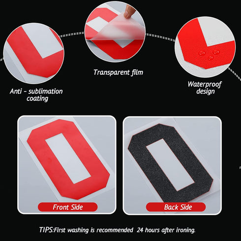 Zonon 22 Pieces Iron on Numbers T Shirt Heat Transfer 0 to 9 Jersey Numbers for Team Uniform Sports(Red,8 Inch)...