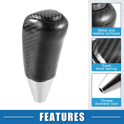 Car Gear Stick Shift Knob Gear Shift Knob Stick Shifter for Toyota Land Cruiser 2016-2021 4Runner 2003-2021 Tundra 2008-2021 Black Carbon Fiber Pr...