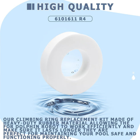 Climbing Rings for Dolphin Robotic Pool Cleaner Replacement 6101611-4R Dolphin Compatible M200, M400, M500, and DX3/DX4/DX6 and More 4 Pack...