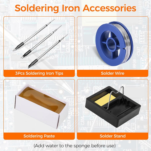 Mini Cordless Soldering Iron Kit, USB Rechargeable Portable Cordless Soldering Iron, 3 Temperature Adjustment Soldering Iron Tool Kit for Home App...