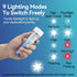 Rechargeable RGB Flashlight, Super Bright LED Flash Light Battery Powered with 9 Modes & IPX7 Waterproof, Powerful Handheld Flashlight for Emergen...