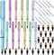 36 Pcs Portable Erasable Inkless Pencil Set(12 Pcs Everlasting Pencils with Eraser+24 Pcs Replaceable Nibs) for Writing and Art Sketch...
