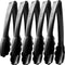 Plastic Tongs for Serving (Pack of 6) 9 Inch - Heavy-Duty Hard Plastic Reusable or Disposable Serving Tongs for Catering, Dinner Parties, Banquets...