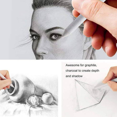 21 Pcs Blending Stumps and Tortillions Set with Sketch Sandpaper Pencil Sharpener Pointer and Pencil Extension Tool Drawing Art Kneaded Eraser for...