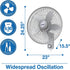 Air King 9018 Commercial Grade Oscillating Wall Mount Fan, 18-Inch , White...