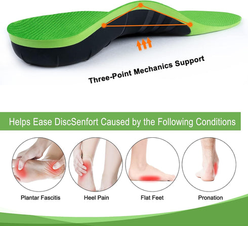 Arch Support Insoles for Women Men,Plantar Fasciitis Shoe Insoles All Day Pain Relief-Shoe Inserts-Orthotic Inserts for High Arch,Flat Feet,Pronat...