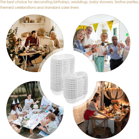 Boat Shape Paper Cups 1000 Pcs Small Baking Cups Oval Cake Paper Tray Boat Paper Baking Cups Loaf Bread Baking Liners Cupcake Liners for Muffins C...