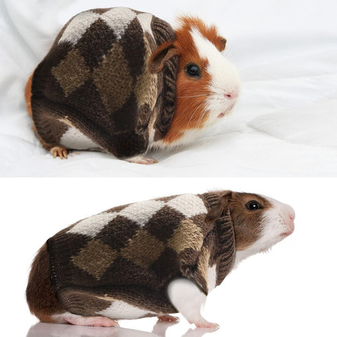 4 Pieces Guinea Pig Clothes Costume for Guinea Pig Ferret Sweater Bunny Hamster Clothing Guinea Pig Outfits Small Animal Warm Vest Winter Pet Swea...