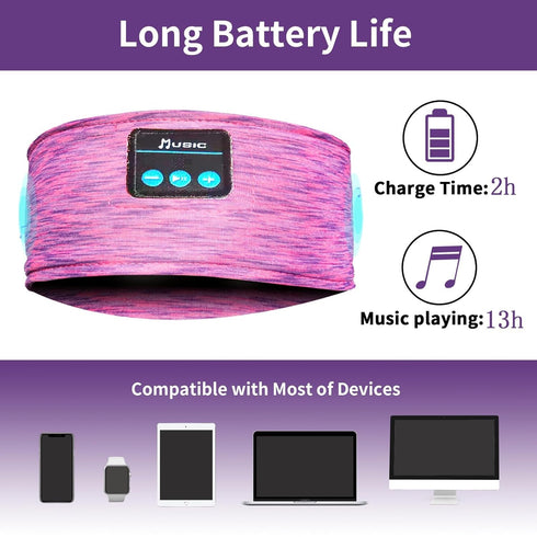 Bluetooth Headphones, Sleep Headphones Headband Wireless for Sleeping Side Sleepers - Adjustable Sleep Headphone, and Bluetooth Headbands for Wome...