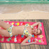 Microfiber Beach Towel Set Oversized Large Quick Dry Soft Thin Sand Free Cute Ice Cream Design 30×60 inch Beach Towels for Kids Women Men Pool Swi...