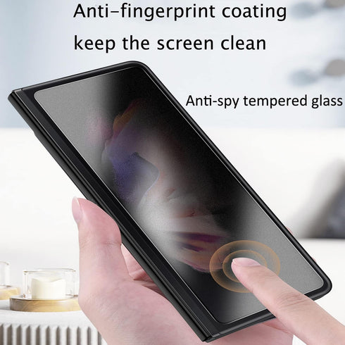 2 Pack Privacy Tempered Glass Matte Designed for Galaxy Z Fold 5/ Z Fold 4 Screen Protector, 2PCS Anti-peep Tempered Glass Film 9H Hardness Scratc...