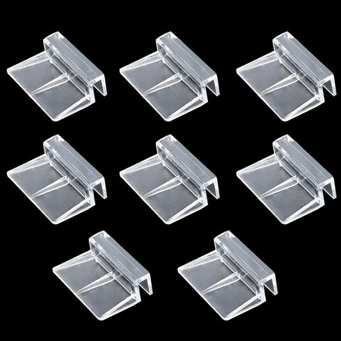 Saim Acrylic Aquarium Cover Clip,8 PCS Clear Fish Tank Glass Cover Clip Support Holder,Universal Lid Clips for Rimless Aquariums (8mm)...