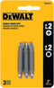 DEWALT DW2215 #2 Phillips and #2 Square Recess Double Ended Screwdriver Bit 3 Count ( 1Pack)...