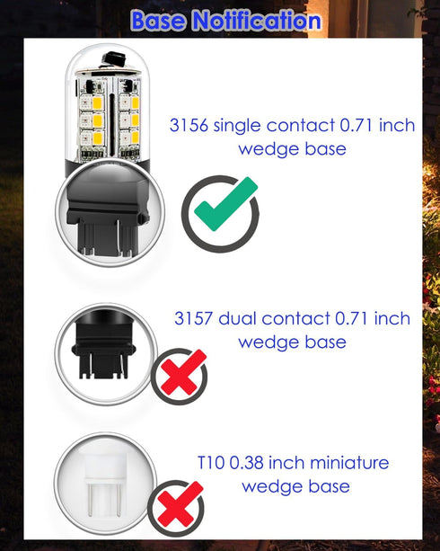 3156 Color Changing LED Bulbs, RGB S8 Wedge Base LED Light Bulb 12V 24V, Warm White+15 Multicolor for Landscape Lighting (3 Bulbs and one Remote)...
