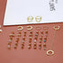 LOYALLOOK 28Pcs 14K Gold Plated Cartilage Stud Earrings and Hoops Set Stainless Steel Conch Helix Tragus Flatback Stud Earrings Dangle Chain Huggi...