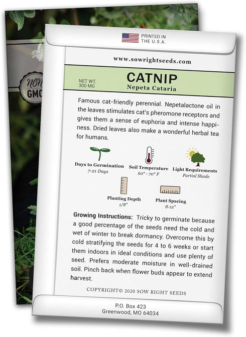Sow Right Seeds - Insect & Pest Repellent Seed Collection for Planting - Lavender, Catnip, Marigold, Hyssop & Lemon Grass - 5 Packets with Instruc...