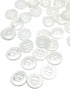 100 pcs Clear White Shirt Buttons 4 Holes Size 11mm...