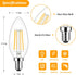 Brightever Candelabra E12 LED Light Bulbs 60W Equivalent, 5-Pack B11 6W Chandelier Light Bulbs, 620Lm 2700K Warm White Candle Lightbulbs for Wall ...