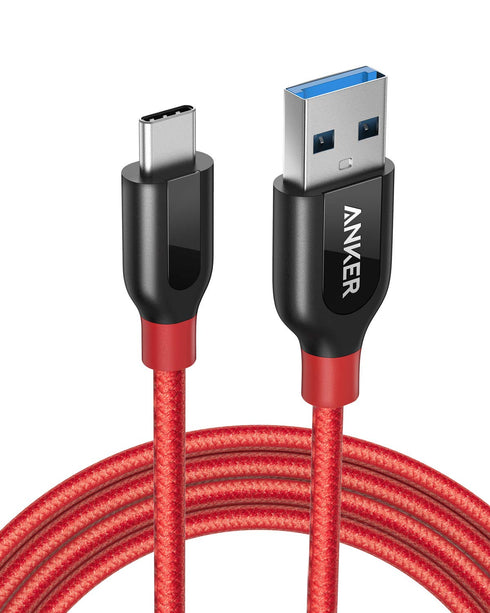 Anker USB C Cable, Powerline+ USB-C to USB 3.0 Cable (6ft), High Durability Type C Braided Charging Cable Compatible with Samsung Galaxy S10, S9, ...