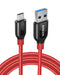 Anker USB C Cable, Powerline+ USB-C to USB 3.0 Cable (6ft), High Durability Type C Braided Charging Cable Compatible with Samsung Galaxy S10, S9, ...