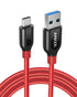 Anker USB C Cable, Powerline+ USB-C to USB 3.0 Cable (6ft), High Durability Type C Braided Charging Cable Compatible with Samsung Galaxy S10, S9, ...