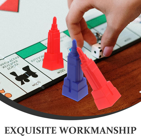 Board Game Playing Pieces Replacement House 40pcs Miniature Buildings Plastic Hotels Game Piece Rich Man Board Game Statuette Games Accessories...