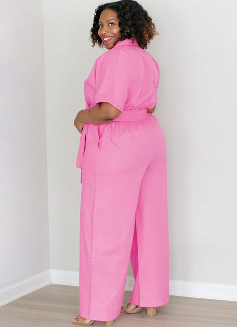 Know Me Misses' Notched Collar Romper and Jumpsuit Sewing Pattern Packet by Brittany J. Jones, Design Code ME2063, Sizes 10-12-14-16-18, Multicolo...