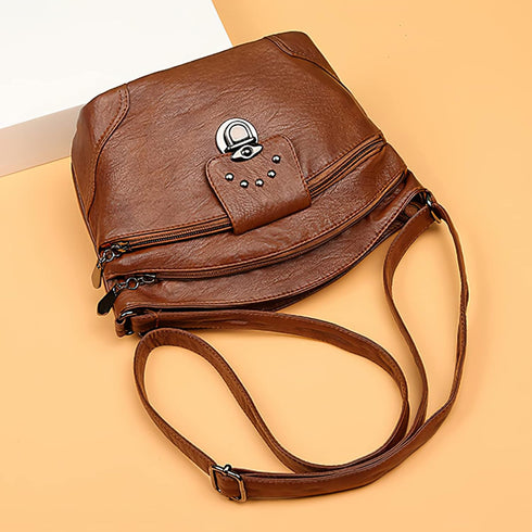 WITERY Small Crossboby Purses for Women - Lightweight PU Leather Zipper Crossbody Bag Shoulder Bag with Adjustable Strap...