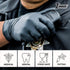 1st Choice Black Nitrile Gloves Medium Box of 100 Gloves Disposable Latex Free - Exam Grade Black Gloves for Cooking - 3mil...
