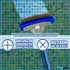 Poolzilla Small Hard Bristle Brush for Gunite and Concrete Pools, Not for Vinyl Use, Clean Walls and Tiles...