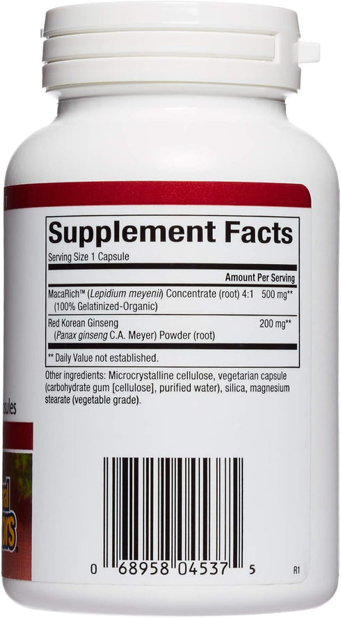 MacaRich by Natural Factors, Super Strength Power Maca, Superfruit Antioxidant Supplement with Ginseng, 90 capsules (90 servings)...
