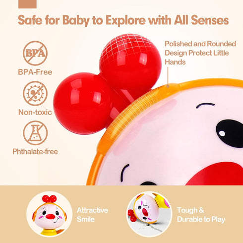 Baby Toys 6-12 Months+ - Musical, Light up, Press and Go 6 Month Old Baby Toys 6 to 12 Months Crawling Toys for Babies Infant Tummy Time Toys 7 8 ...