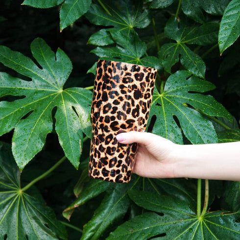 30oz Leopard Tumbler Stainless Steel Insulated Travel Mug with Straw Lid Cleaning Brush (30 oz Leopard), 1 Count (Pack of 1)...