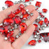 Sew On Rhinestones, OEMOO 130PCS Sew On Glass Rhinestone Metal Back Prong Setting Sewing Claw Rhinestone Mixed Shapes for Dress, Bag, Dance Costum...