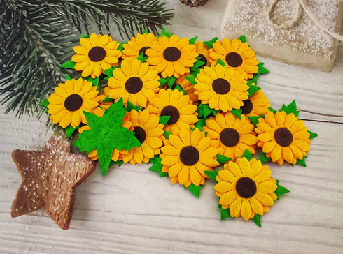 Handmade Mulberry Paper Flowers for Scrapbooking Embellishment Wedding Supply Accessory DIY Crafts Project, Artificial Mini Paper Flower (Yellow S...