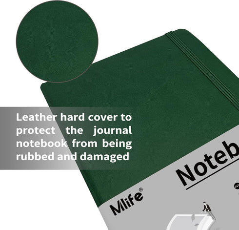 Mlife A5 Lined Journal Notebook, College Ruled Notebook, 196 Pages, 5.75 * 8.38 inches, Hardcover Notebook for Work, Journals for Writing(1Pack Gr...