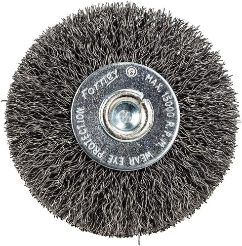 Forney 60015 Wheel Brush, Coarse Crimped Wire with 1/4-Inch Shank, 2-1/2-Inch...