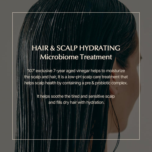 107 HAIR & SCALP HYDRATING Microbiome Treatment 180ml | 6.1 fl oz | Hair Mask | Scalp Soothing | Korean skin care | Paraben Free, Cruelty Free...
