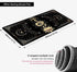 Black & Gold Large Mouse Pad, Boho Snake Witch Desk Mat for Desktop, Women Gaming Full Desk Mousepad, Moon Phases Computer Laptop Protector Writin...