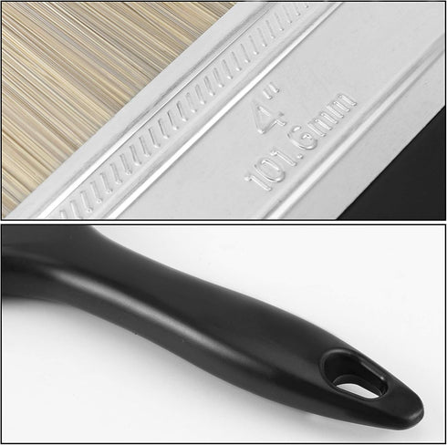 10 Ea 4 Inch Paint Brushes, Home Wall Trim House Paintbrush Bulk with Treated Plastic Handle, Cheap Paint Brushes for Wall Decor...